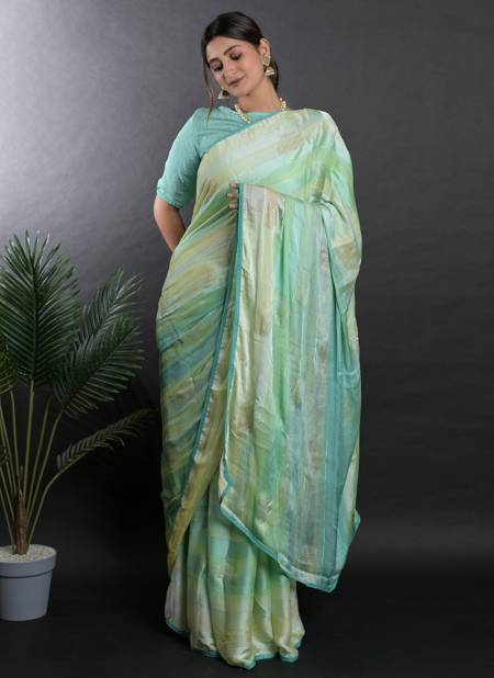 Sea Green Colour Florida Silk Exclusive Wear Wholesale Designer Sarees 7002