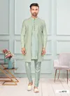 Sea Green Colour GS Fashion Function Wear Mens Designer Indo Western Exporters In India 4010
