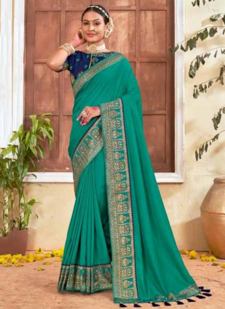 Sea Green Colour Garima Right Women Function Wear Wholesale Designer Sarees Catalog 81762