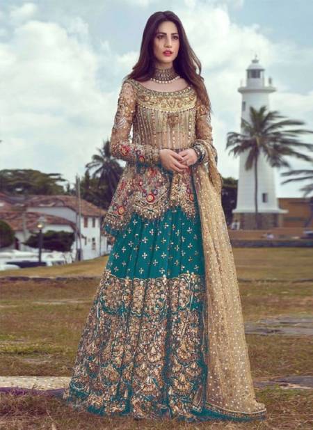 Sea Green Colour KF 113 Wedding Salwar Suit Catalog 113 C