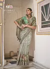 Sea Green Colour Kaarika By Kira Soft Cotton Silk Printed Saree Orders In India 5107