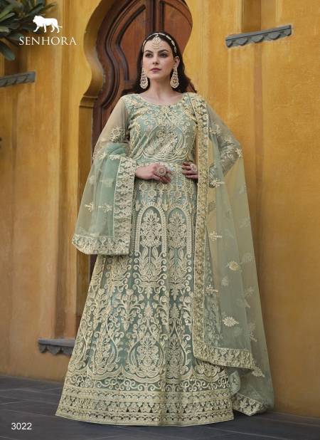 Sea Green Colour Kalishta By Senhora Net Wedding Salwar Suit Wholesale Market In Surat With Price 3022