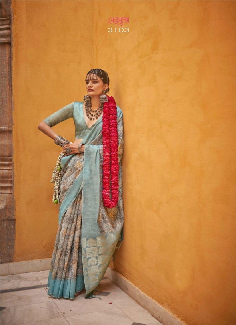 Sea Green Colour Kamalam By Kira Tusser Spun Casual Wear Saree Orders In India 3103