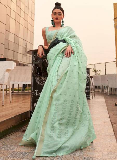 Sea Green Colour Karol Silk Party Wear Wholesale Designer Sarees 5007