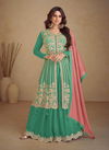 Sea Green Colour Kashvi By Gulkayra Real Chinon Readymade Suits Wholsale Price in Surat 7461-A