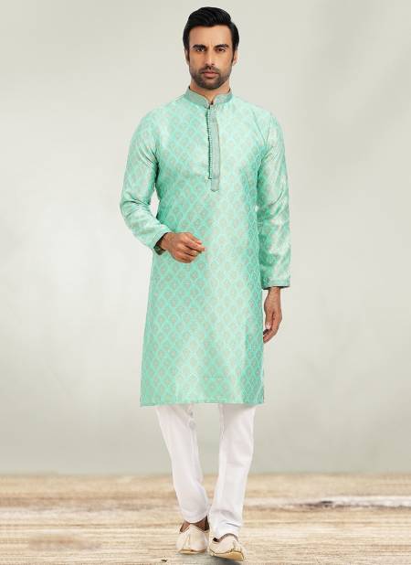 Sea Green Colour Outluk 102 Festive Wear Wholesale Kurta Pajama 102008