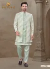 Sea Green Colour Outluk Wedding Collection Vol 37 Wedding Wear Mens Indo Western Manufacturers 3708