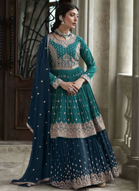 Sea Green Colour Radhika By Anbazaar 9428 To 9432 Designer Salwar Suits Catalog 9430