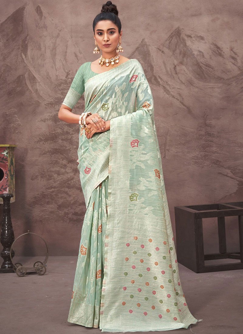 Sea Green Colour Raj Mohini Designer Wholesale Silk Sarees  3173