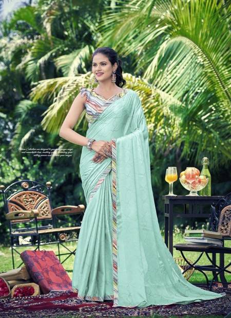 Sea Green Colour Sanvi By Shashvat Designer Fancy Georgette Saree Wholesale Shop In Surat sv-016