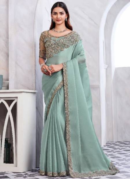 Sea Green Colour Silver Screen Vol 19 By Tfh Heavy Designer Party Wear Sarees Wholesale Suppliers In India 29011