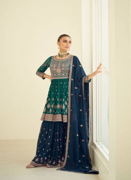 Sea Green Colour Somya By Aashirwad Wedding Salwar Suits Catalog 9662
