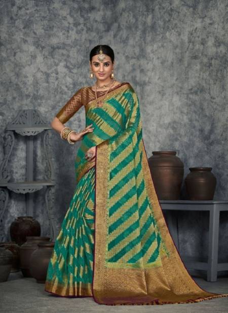 Sea Green Colour Suchitra Silk Vol 1 By Pankh Wedding Saree Catalog 4708