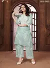 Sea Green Colour Sui Dhaga Vol 2 By Rasili Nx Cotton Chikankari Embroidery Kurti With Bottom Online Wholesale SD2-5103