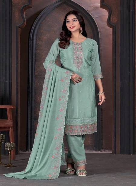 Sea Green Colour Swati By Swagat 2016 t0 2020 Series Chinon Straight Salwar Suits Wholesale Market In Surat 2019