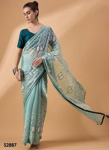 Sea Green Colour Vidya By Mahotsav Party Wear Designer Wohlesale Saree Suppliers In Mumbai S2886