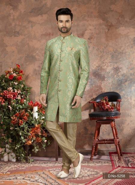 Sea Green Colour Vol 11 Party Wear Mens Indo Western Wholesale In India 5258