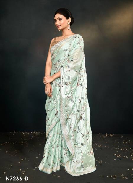 Sea Green Colour kaavyani Vol 5 By Mahotsav Designer Party Wear Saree Wholesale Online N7266 D