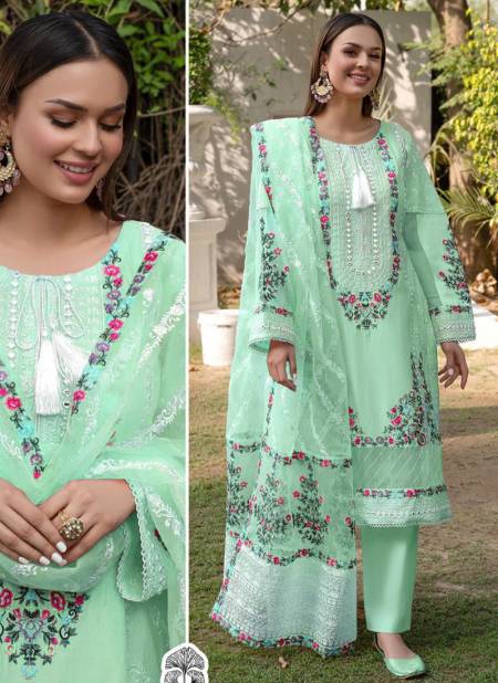 Sea Green Zainab Chottani Wholesale Pakistani Salwar Suit Catalog 10057 G