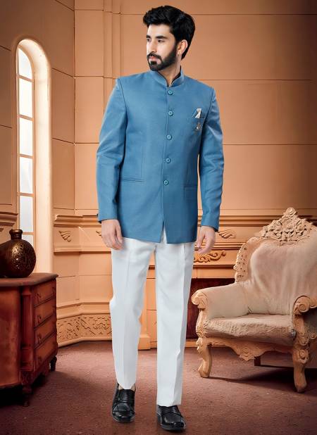 Shade Of Blue Colour Exclusive Wear Wholesale Jodhpuri Suit Catalog 1663