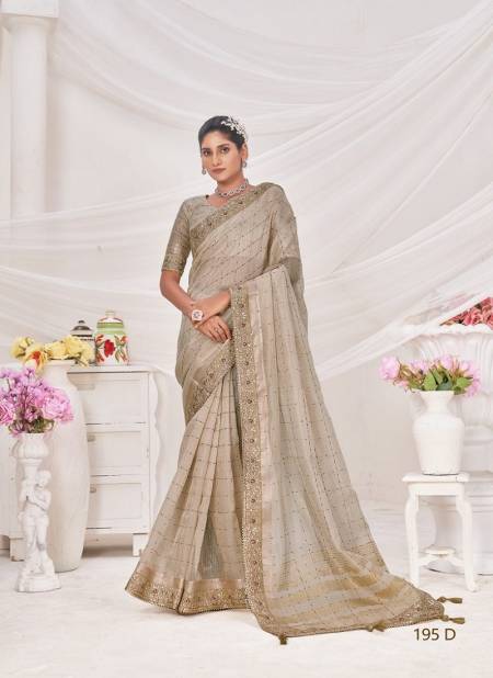 Silver Colour Sumitra 195 A To H Banarasi Jari Silk Designer Bulk Saree Orders In India 195 D