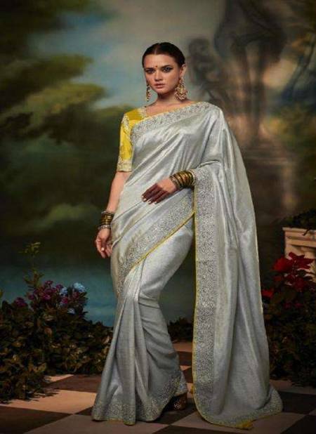 Silver Kajal Vol 2 By Kimora Fancy Wedding Designer Saree Catalog KS 5247