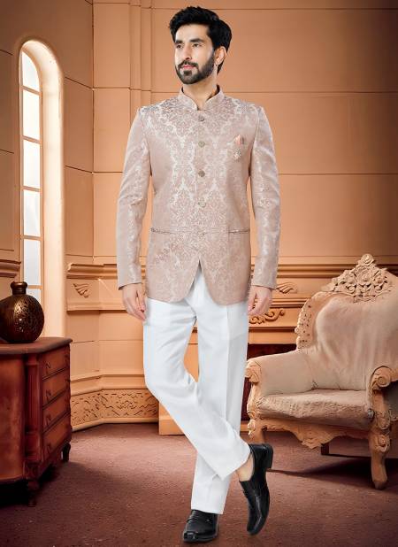 Skin Brown Colour Party Wear Designer Wholesale Jodhpuri Suit Catalog 1672