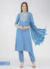 Aaradhna 1120 Cotton Blend Embroidery Kurti With Bottom Dupatta Wholesale Online
