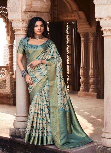 Sky Blue Colour Anshika Silk By Rajpath Pure Handloom Designer Saree Catalog 240006