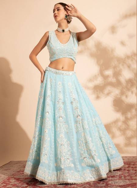Sky Blue Colour Bridesmaid Vol 1 By Anantesh Fancy Embroidered Party Wear Lehenga Choli Wholesale Online 11006