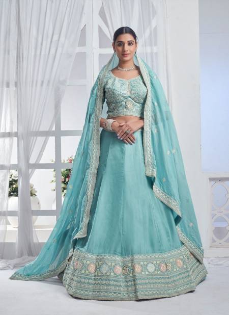 Sky Blue Colour Bridesmaid Vol 3 By Anantesh Wedding Designer Lehenga Choli Surat Wholesale Market 11018