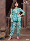 Sky Blue Colour Cord Set Kesar By Moksh Premium Rayon Cord Set Western Catalog 825