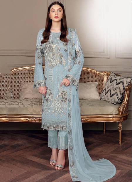 Sky Blue Colour DS 161 Colours Ethnic Wear Wholesale Pakistani Salwar Suit Catalog 161 D