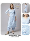 Sky Blue Colour Fiorra SET0000 10 Summer Special Printed Designer Kurti With Bottom Wholesale Online SET0090