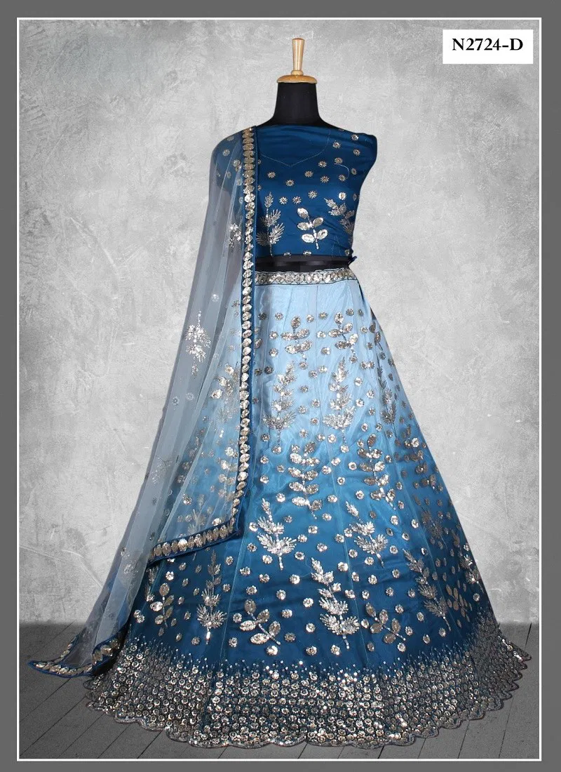 Sky Blue Colour Ishani Vol 01 By Mahotsav Designer Lehenga Choli Wholesale Price In Surat N2724-D