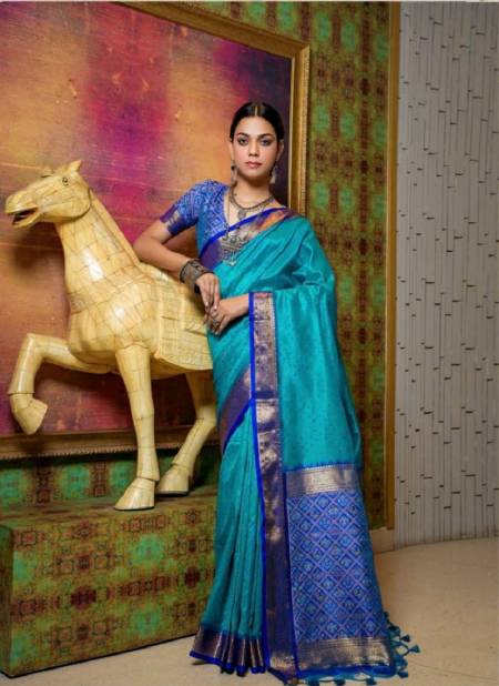 Sky Blue Colour Kalakruti By Kira Ivary Exclusive Designer Saree Catalog 12003