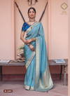 Sky Blue Colour Kyaara Vol 2 By Kira Pure Viscous Dola Designer Wear Saree Suppliers In Mumbai K-2403