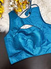 Rk Blouse Sky Blue Colour New Plain Designer Simar Silk Party Wear Blouse Catalog A