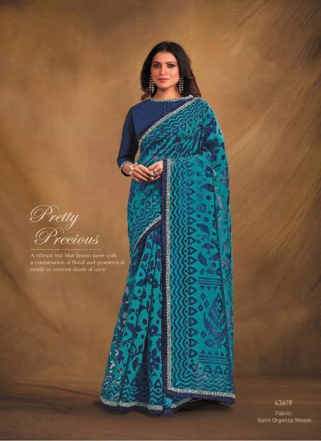 Sky Blue Colour Norita By Mahotsav Party Wear Saree Wholesale Suppliers In Mumbai 43619
