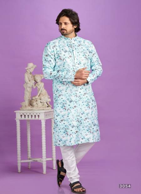 Sky Blue Colour Occasion Mens Wear Pintux Stright Kurta Pajama Wholesale Exporters In India 3054