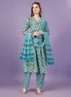 Sky Blue Colour VT VT1001 To VT1010 Designer Kurti With Bottom Dupatta Wholesale Shop In Surat VT1006