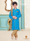 Sky Blue Readymade Kids Kurta Payjama Cotton Linen 1915