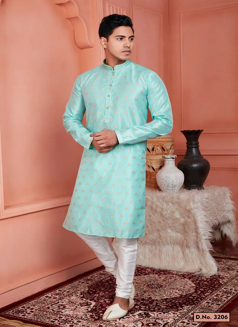 Sky Colour 1659 Function Wear Mens Indo Western Surat Wholesale Market 3206