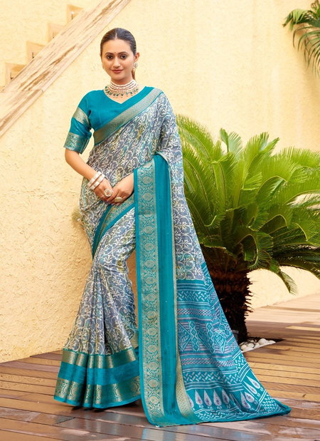 Sky Colour Dela By Sr Silk Daily Wear Wholesale Saree Suppliers In Mumbai 1005