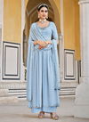 Sky Colour Flory Vol 33 By Khushbu Fashion Georgette Salwar Suit Catalog 4893