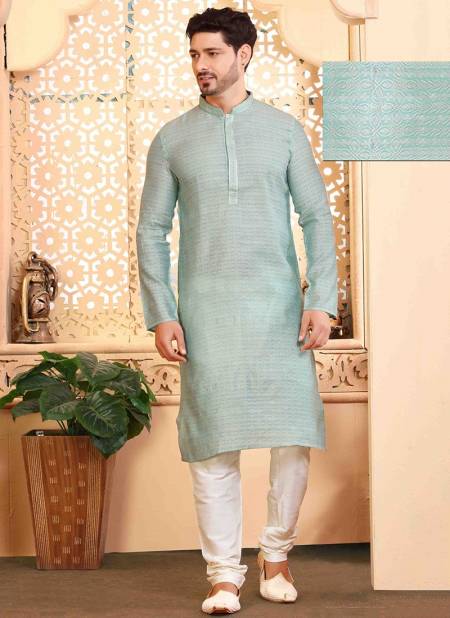Sky Colour Ibaadat Wholesale Ethnic Wear Mens Kurta Pajama IBT KP 13