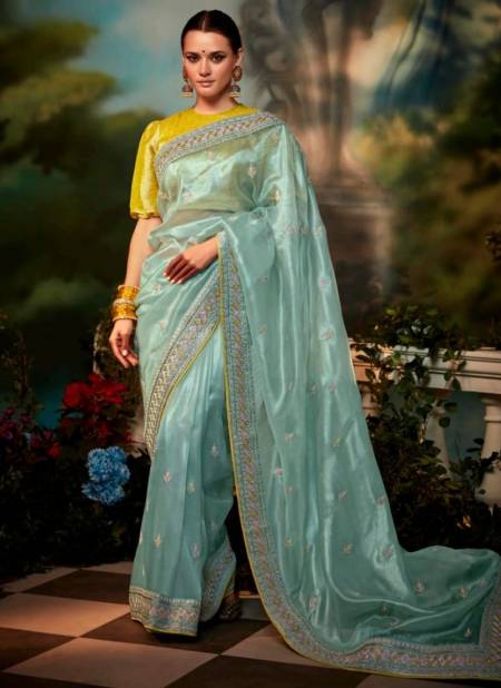 Sky Colour Kajal Vol 12 Fancy Wear Wholesale Designer Sarees 5250