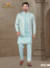 Sky Colour Outluk Wedding Collection Vol 37 Wedding Wear Mens Indo Western Manufacturers 3705