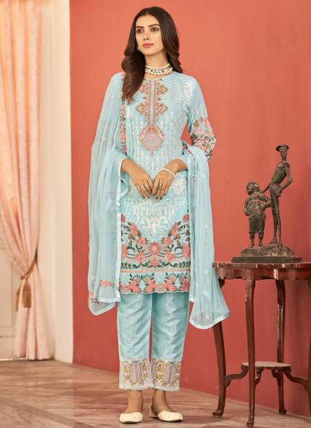 Sky Colour Pakiza FK Fashion 2021 To 2026 Georgette Salwar Suits Catalog 2026