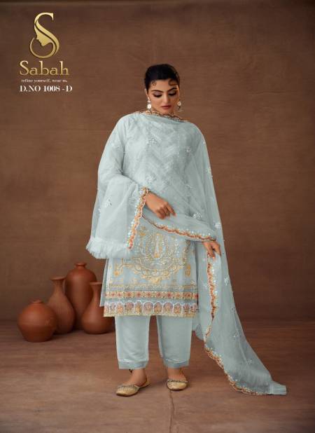 Sky Colour Riya By FK Fashion Readymade Salwar Suit Catalog 1008 D Catalog